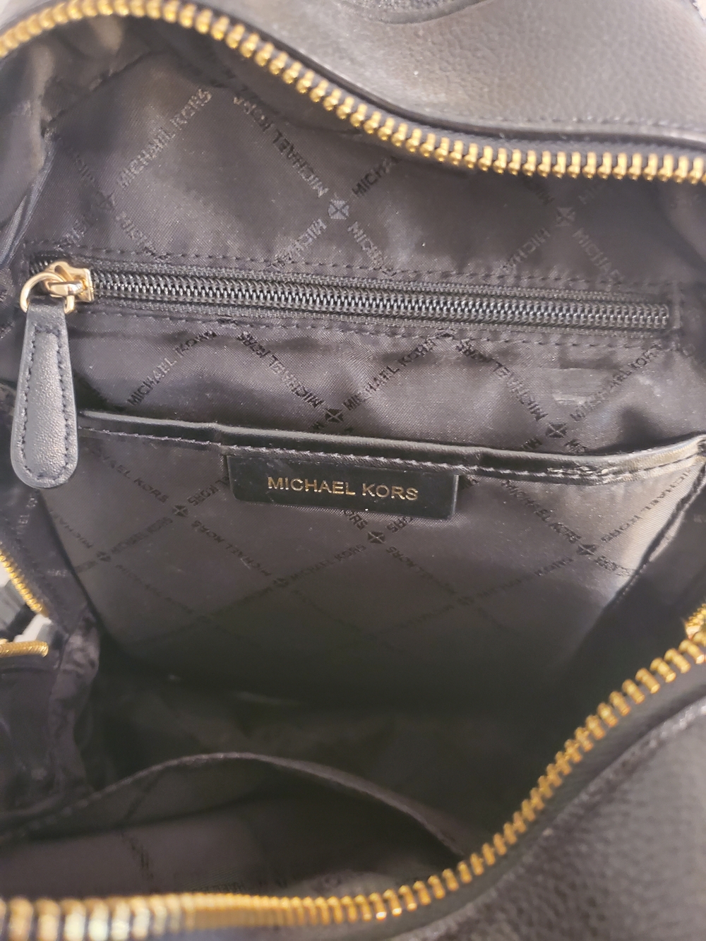 Michael Kors Charcoal MK Monogram Backpack with Gold Hardware - Picture 10 of 16